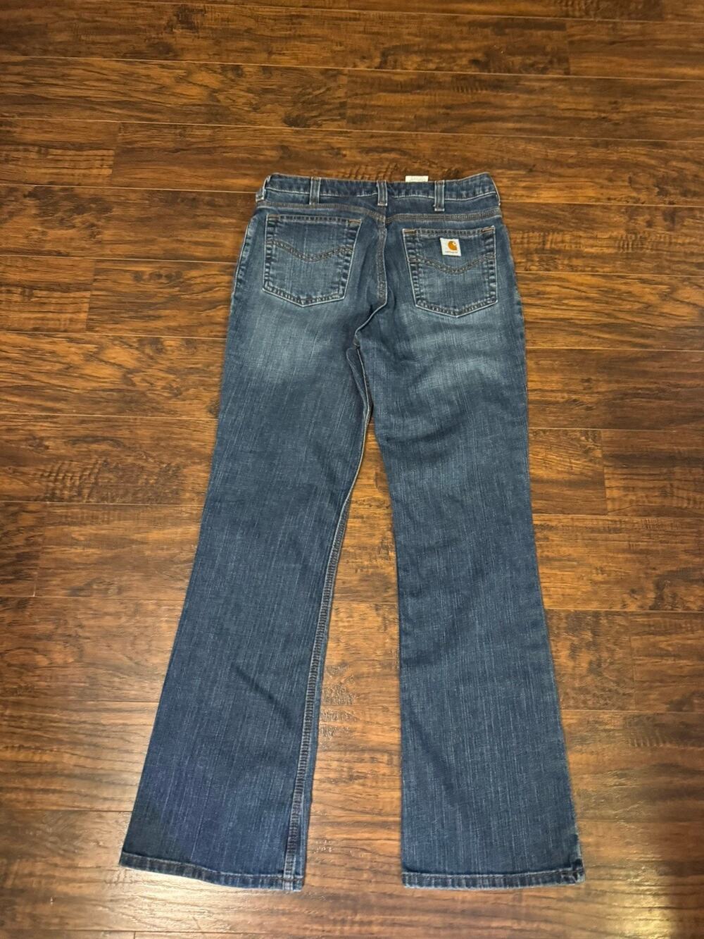 Carhartt Jeans Women's 10 x 30 WB001 F10 Traditional Fit Blue Boot Cut Denim